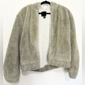Forever 21 fleece coat jacket size medium winter warm thick
